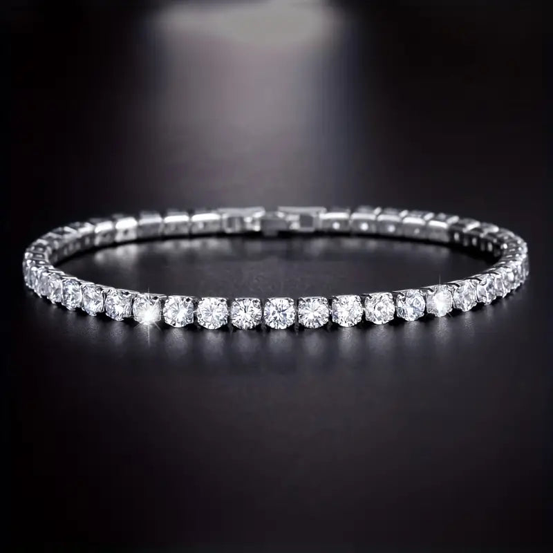 Braclet Luxus 4mm Zirkonia Tennis Armbänder Iced Out