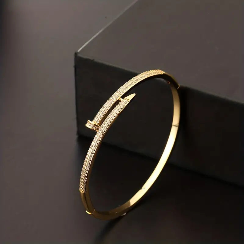 Braclet Mikro-Set-Zirkon-Nagel-Armreif