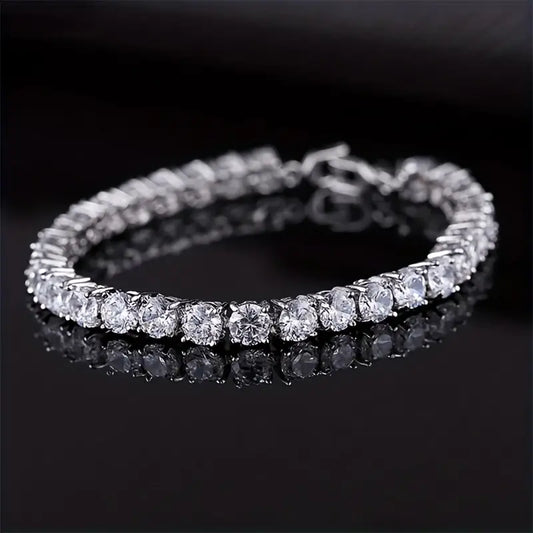 Braclet Luxus 4mm Zirkonia Tennis Armbänder Iced Out
